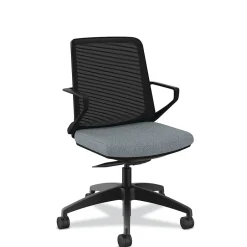 Sale Cliq Polyester Swivel Task Chair, Black/Apex Basalt (CLQIMAPX25T) Office Chairs