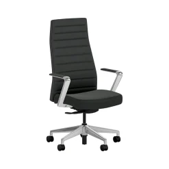 Outlet Cofi Fabric Swivel Executive Chair, Black/Polished Aluminum (HCFEU.W0.STC.P.H.UR10.CHSTC09.PA) Office Chairs