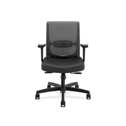 Clearance Convergence Vinyl Task Chair with Seat Slide, Adjustable Arms, Black (CMY1AUR10) Office Chairs