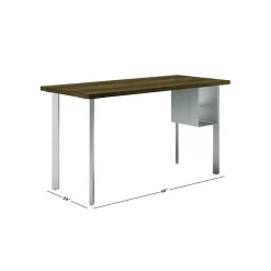 Online Coze 48"W Desk w/U-Storage, and Silver (RPL2448FWP6S) Computer Desks