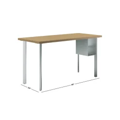 Discount Coze 48"W Desk, w/U-Storage, and Silver (RPL2448N1P6S) Computer Desks