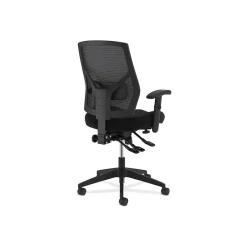 Hot Crio High-Back Task Chair, Mesh Back, Adjustable Arms, Adjustable Lumbar, Black Fabric (BSXVL582ES10T) Office Chairs