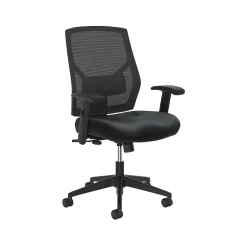 Best Crio High-Back Task Chair, Mesh Back, Adjustable Arms, Adjustable Lumbar, Black Leather (BSXVL581SB11T) Office Chairs