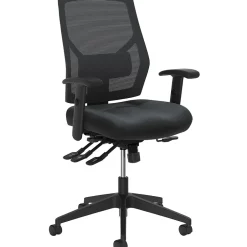 Online Crio Mesh/Bonded Leather High-Back Task Chair, Black (BSXVL582SB11T) Office Chairs