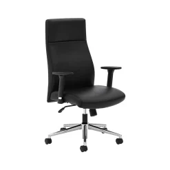 Outlet Define Adjustable Arms SofThread Leather High-Back Executive Chair, Black (BSXVL108SB11) Office Chairs