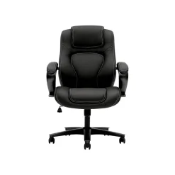 Online High-Back Chair, Fixed Arms, Black Vinyl (BSXVL402EN11) Office Chairs