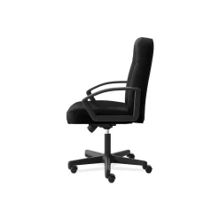 High-Back Executive Chair, Center-Tilt, Fixed Arms, Black Fabric (BSXVL601VA10) Office Chairs