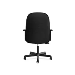 High-Back Executive Chair, Center-Tilt, Fixed Arms, Black Fabric (BSXVL601VA10) Office Chairs
