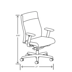 Online Ignition 2.0 Ergonomic Vinyl Upholstered Swivel Task Chair, Basalt (HIWMUKD.Y2.A.H.SX23.NL.SB.T) Ergonomic Chairs