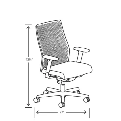 Sale Ignition 2.0 Ergonomic Vinyl/ReActiv Swivel Task Chair, Basalt (HIWMRAKD.Y2.A.H.0S.SX23.BL.SB.T) Office Chairs