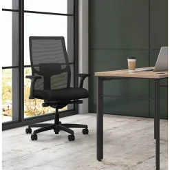Hot Ignition 2.0 Mesh/Fabric Computer and Desk Chair, Black (I2M2AMLCPIP) Office Chairs