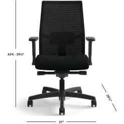 Discount Ignition 2.0 Mesh/Vinyl Mid-Back Task Chair, Adjustable Arms, Black (12M2AMLU10TK) Office Chairs