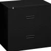 Hot Lateral File, 2 Drawers, Molded Pull, 36"W, Black Finish (BSX482LP) File Cabinets