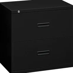 Hot Lateral File, 2 Drawers, Molded Pull, 36"W, Black Finish (BSX482LP) File Cabinets