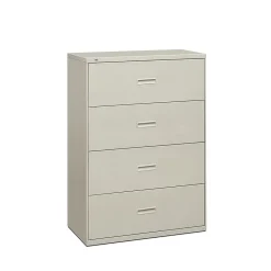 Outlet Lateral File, 4 Drawers, Molded Pull, Light Gray Finish, 36"W (BSX484LQ) File Cabinets