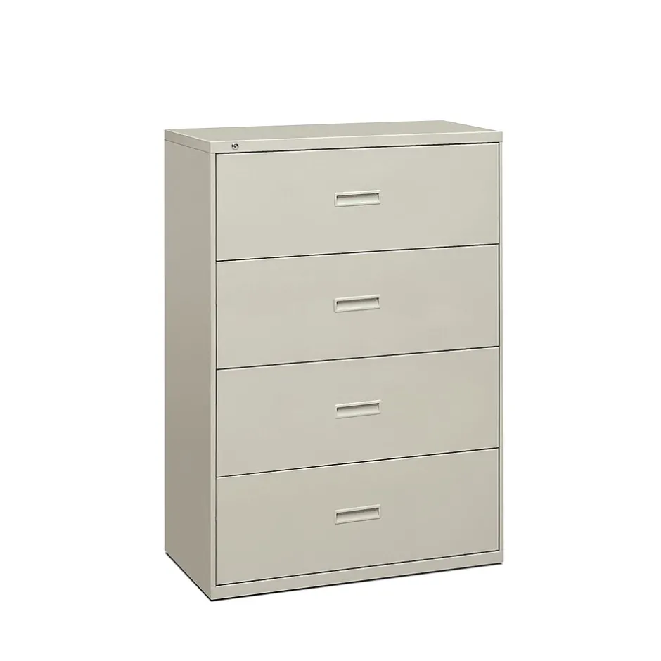 Outlet Lateral File, 4 Drawers, Molded Pull, Light Gray Finish, 36"W (BSX484LQ) File Cabinets