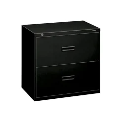 Online Lateral File, 2 Drawers, Molded Pull, 30"W, Black Finish (BSX432LP) File Cabinets
