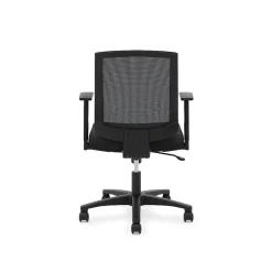 Outlet Mesh Mid-Back Task Chair, Center-Tilt, Tension, Lock, Fixed Arms, Black Mesh, Black Fabric (BSXVL511LH10) Office Chairs