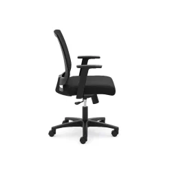 Outlet Mesh Mid-Back Task Chair, Center-Tilt, Tension, Lock, Fixed Arms, Black Mesh, Black Fabric (BSXVL511LH10) Office Chairs