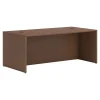 Outlet Mod 72" Desk Shell, Sepia Walnut (HLPLDS7236.LSE1) Office Desks