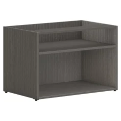 Online Mod 21" Low Open Storage Credenza with 2 Shelves, Slate Teak (HLPLCL3020S.LSL1) Storage Cabinets