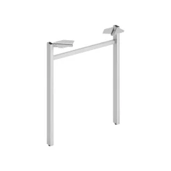 Best Mod 24" U-Shaped Desk Base, Silver (HLPLLEG24U.SLVR) Office Desks