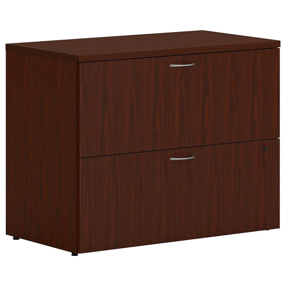 Outlet Mod 2-Drawer Lateral File Cabinet, Locking, Letter/Legal, Traditional Mahogany, 36" (LLF3620L2LT1) File Cabinets