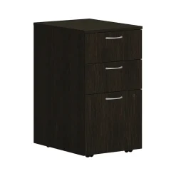 Best Mod 3-Drawer Mobile Vertical File Cabinet, Letter/Legal Size, Lockable, 28"H x 15"W x 20"D, Java Oak (PLPMBBFLJ1) File Cabinets