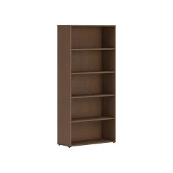 Online Mod 65"H 5-Shelf Bookcase, Sepia Walnut (HLPLBC3013B5.LSE1) Bookcases