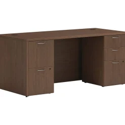 Sale Mod 66"W Double-Pedestal Desk, (HLPLDS66PSSE1) Computer Desks