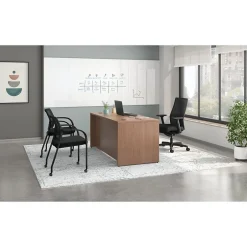 Sale Mod 66"W Double-Pedestal Desk, (HLPLDS66PSSE1) Computer Desks