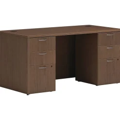 Mod 60"W Double-Pedestal Desk, (HLPLDS6030BBFSE1) Computer Desks