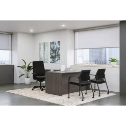 Online Mod 60"W L-Shaped Single-Pedestal Desk, (HLPL6072LDESK1BBFLS1) L-Desks