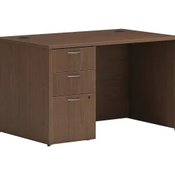 Discount Mod 48"W Single-Pedestal Desk, (HLPLDS4830BBFSE1) Computer Desks