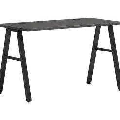 Sale Mod 48"W Table Desk, Slate Teak (HLPL4824LS1ALEGBLK) Office Desks