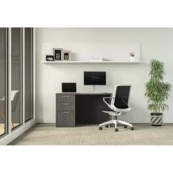 Outlet Mod 60"W x 30"D Single-Pedestal Desk, (HLPLDS60PSSL1) Office Desks