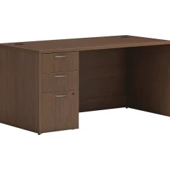 New Mod 60"W x 30"D Single-Pedestal Desk, (HLPLDS60PSSE1) Computer Desks