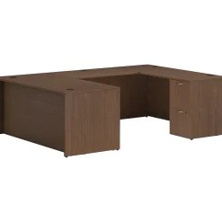 Best Mod 66"W x 96"D U-Shaped Computer Desk with 2 Support Pedestals, (HLPL6696UDESKSE1) Computer Desks