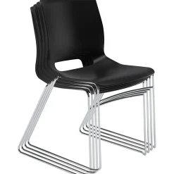 Best Motivate High-Density Stacking Chair, Onyx Shell, 4 per Carton Folding & Stacking