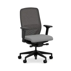 Outlet Nucleus Fabric/Mesh Swivel Task Chair, Frost/Black (HNR1KD.Y2.STC.A.H.IM.CU22.BL.SB.T) Office Chairs