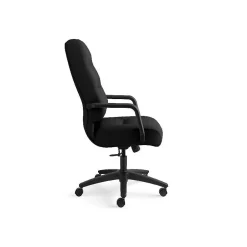 Best Pillow-Soft Executive High-Back Chair, Center-Tilt, Fixed Arms, Black Fabric Office Chairs