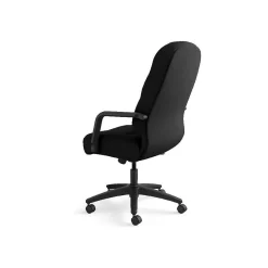 Best Pillow-Soft Executive High-Back Chair, Center-Tilt, Fixed Arms, Black Fabric Office Chairs