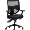 Prominent 2-Way Arms Mesh/Leather High-Back Task Chair, Black (BSXVL532SB11) Office Chairs