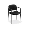 New Scatter Fabric Stacking Guest Chair, Fixed Arms, Black (BSXVL616VA10) Folding & Stacking