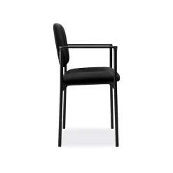 New Scatter Fabric Stacking Guest Chair, Fixed Arms, Black (BSXVL616VA10) Folding & Stacking