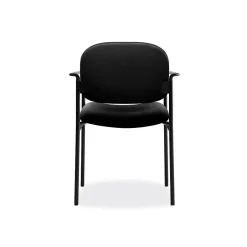 New Scatter Fabric Stacking Guest Chair, Fixed Arms, Black (BSXVL616VA10) Folding & Stacking