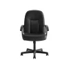 New SofThread Leather High-Back Executive Chair, Center-Tilt, Fixed Arms, Black (BSXVL601SB11) Office Chairs