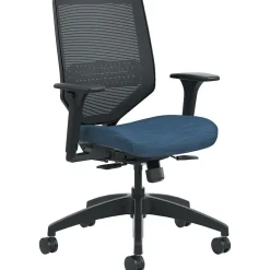 Best Solve ilira-Stretch Mesh/Fabric Mid-Back Task Chair, Black/Midnight Office Chairs