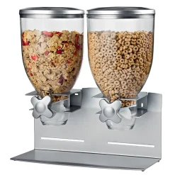 Food Storage Containers<Honey-Can-Do Honey Can Do KCH-06157 Prof. Edition-Double Dispenser - Slv/Slv