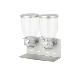 Food Storage Containers<Honey-Can-Do Honey Can Do KCH-06157 Prof. Edition-Double Dispenser - Slv/Slv